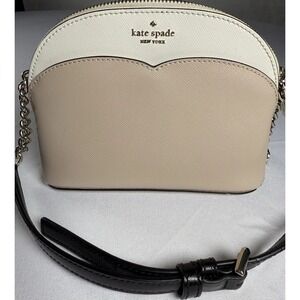 Kate Spade Shoulder Bag Diagonal Bicolor Logo White pink